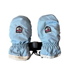 HESTRA Toddler/Baby Light Blue Girls/Boys MITTENS, size 2